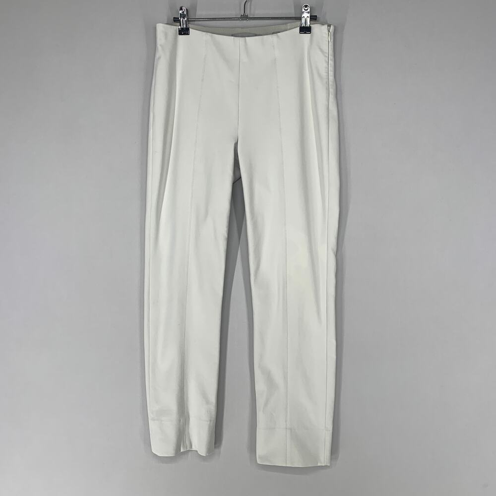 Vince Women Front Seam Ponte Leggings S Cream Gesso Crop Skinny 27* - Picture 3 of 15